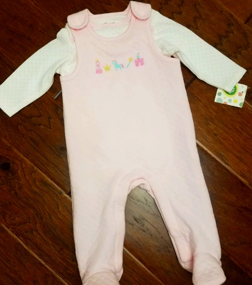 Little Me princess footed romper set Size 6 months